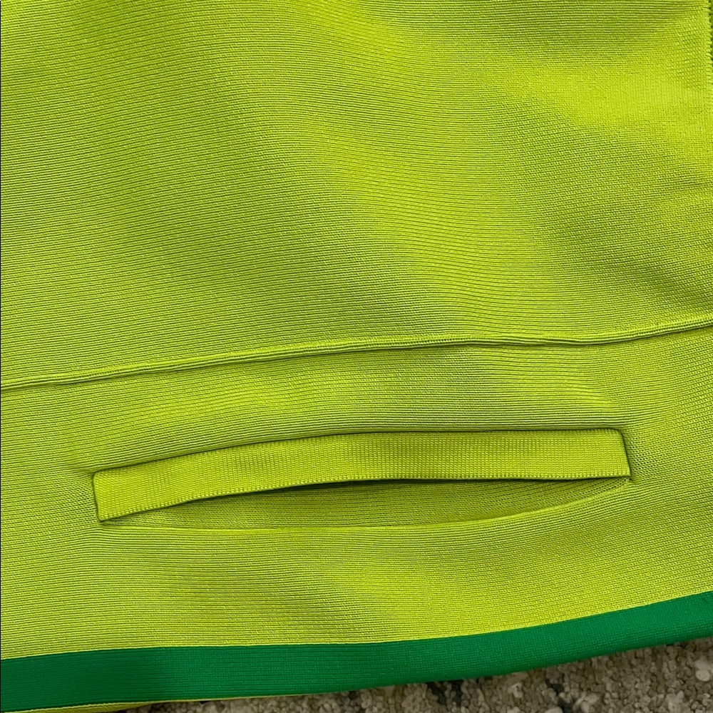 Bottega Veneta Neon Lime Track Pants with Green Side Stripes - Picture 3 of 6